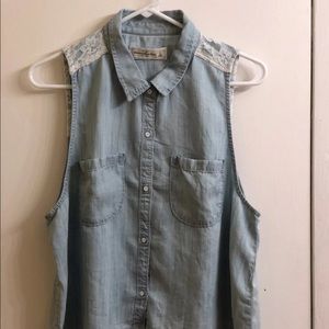 Women's Abercrombie & Fitch Denim Sleeveless Top